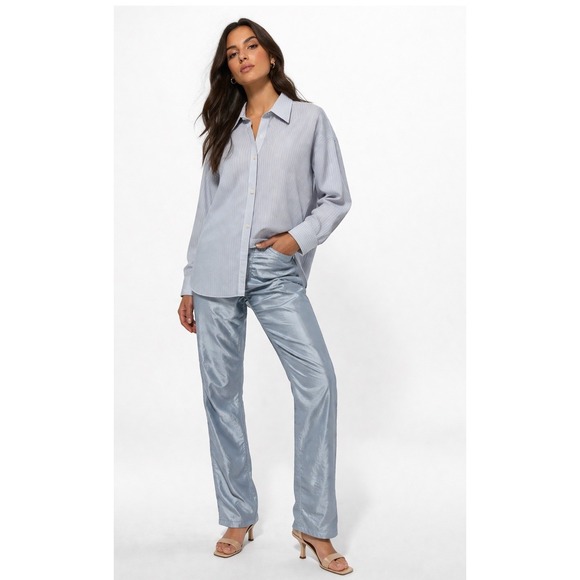 Gabriele Strehle Pants - Gabriele Strehle Jeans Pants Women 29 Blue NWT Silk Blend Strenesse Luxury